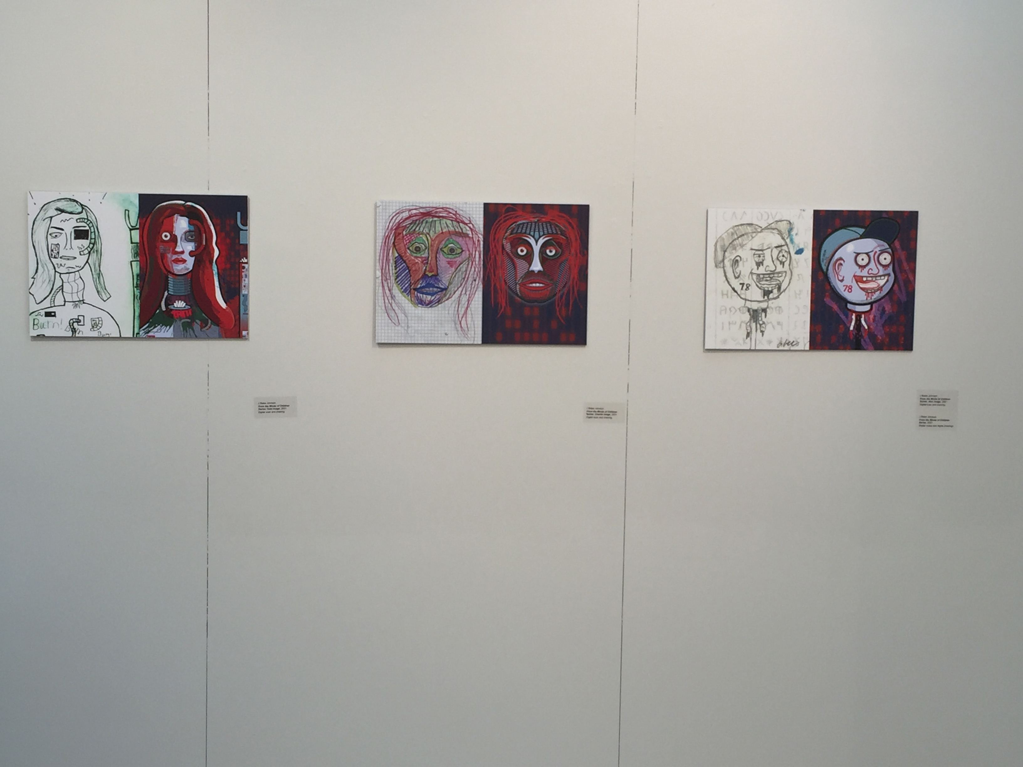 Interior back wall suite of Johnson digital drawings